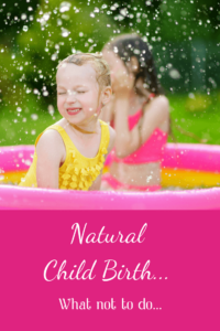 When did "natural childbirth" start involving inflatable wading pools? 3