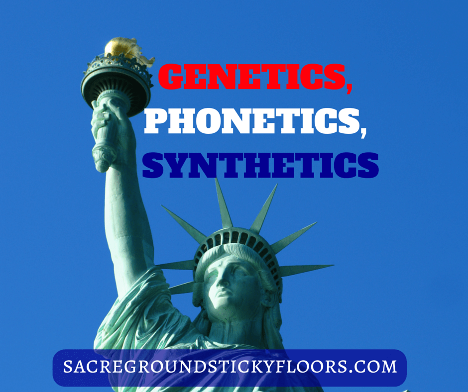genetics, phonetics, synthetics