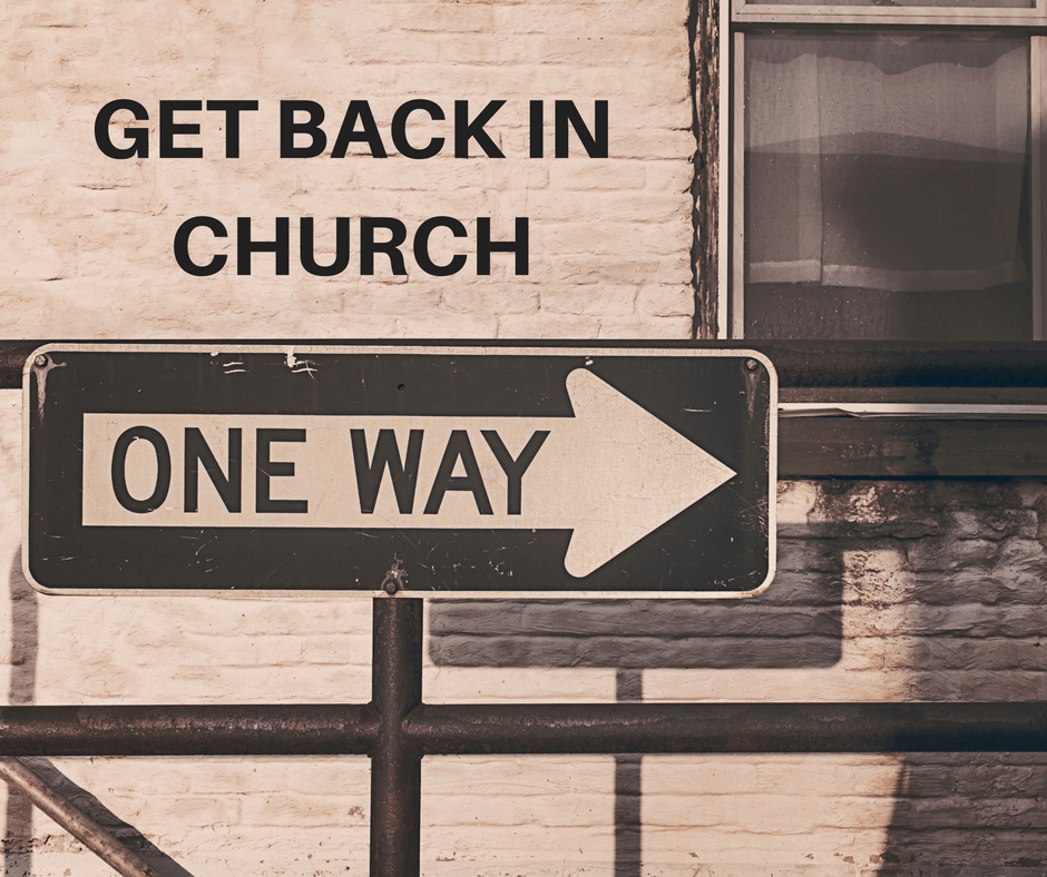 get back in church... I needed Jesus, not church.